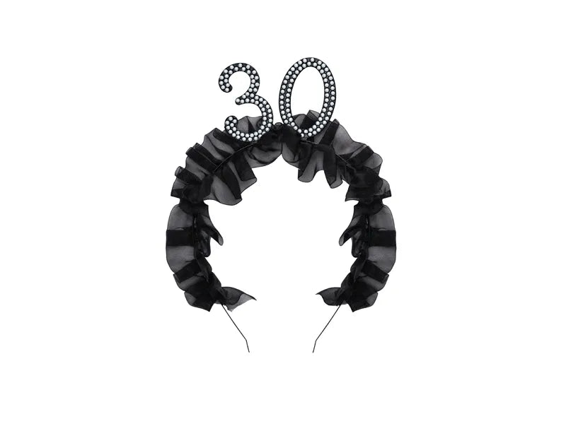 30 Jaar Haarband Zwart van Partydeco koop je bij Partywinkel
