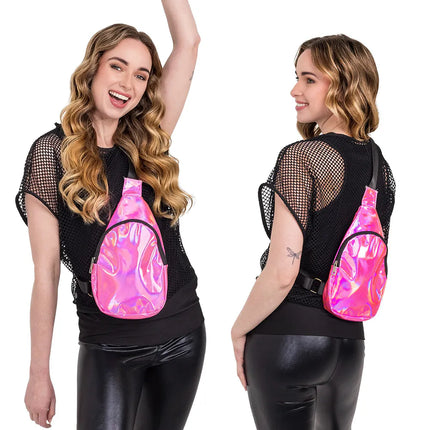Holo Pink Crossbody Bag (30 x 19 x 4 cm)
