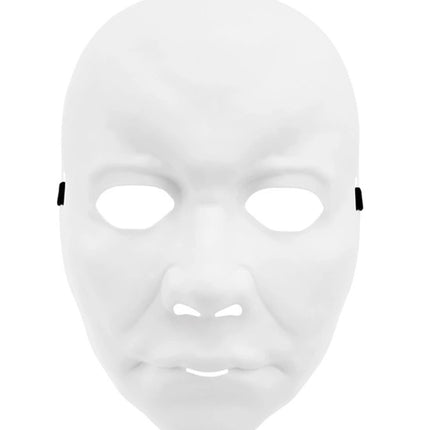 MEN'S MASK - HARD PLASTIC, WHITE