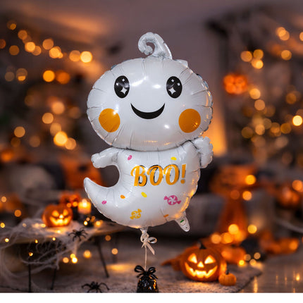 Halloween Helium Balloon, White Ghost, Empty, 75 cm