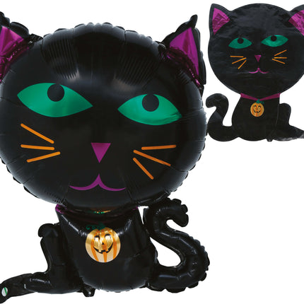 Halloween Helium Balloon - Cat (Empty), 60 cm