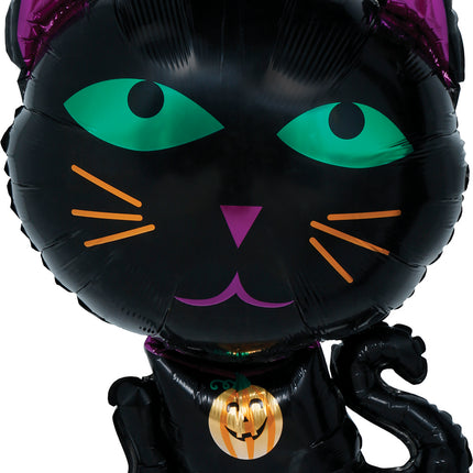 Halloween Helium Balloon - Cat (Empty), 60 cm