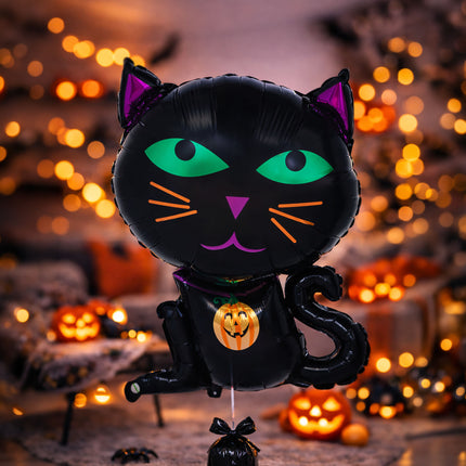 Halloween Helium Balloon - Cat (Empty), 60 cm