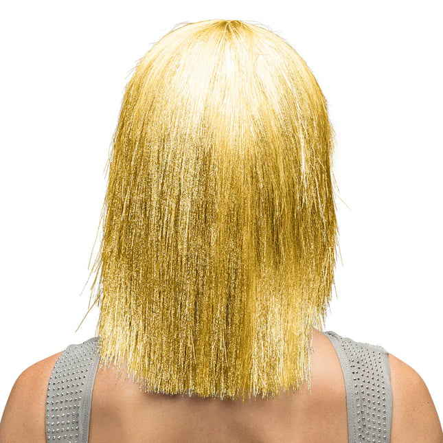 Gold Wig with Glitter Effect
