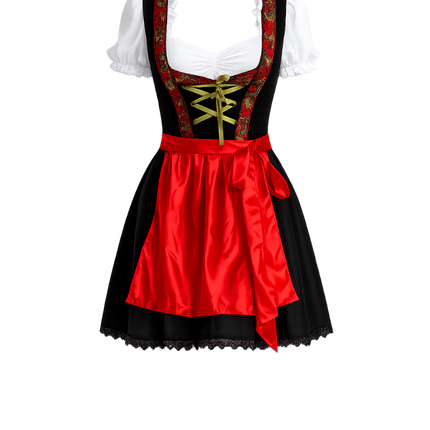 Red Dirndl Dress for Oktoberfest: Rosalie