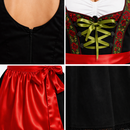 Red Dirndl Dress for Oktoberfest: Rosalie