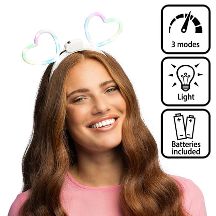 Glowing Hearts LED Headband