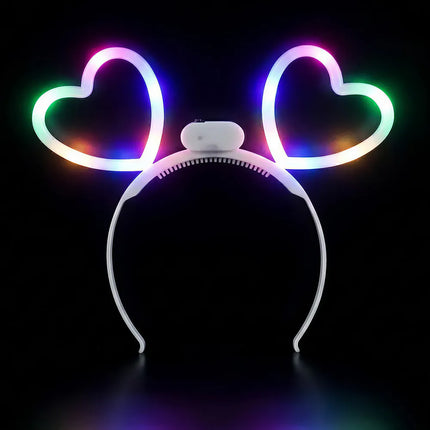 Glowing Hearts LED Headband