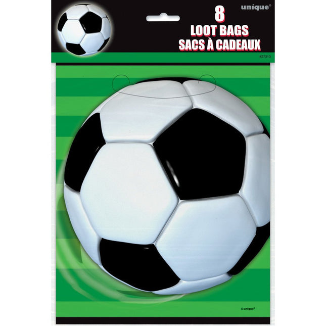3D Voetbal Uitdeelzakjes 8st van Unique koop je bij Partywinkel