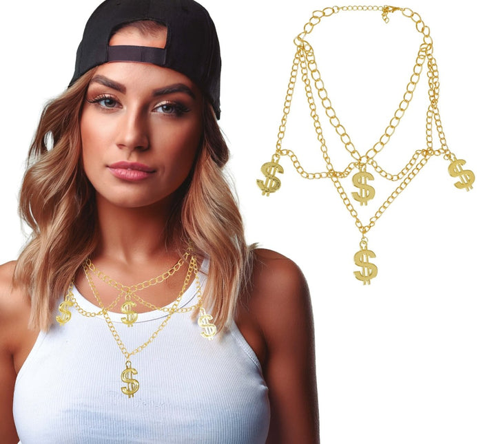4 dollar necklace van Fiestas Guirca koop je bij Partywinkel