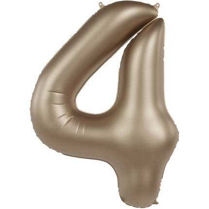 4 Jaar Cijfer Ballon Goud 86cm van Folat koop je bij Partywinkel
