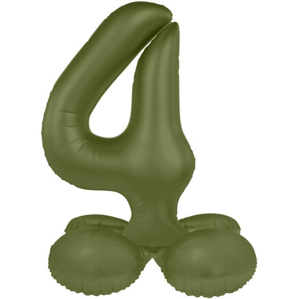 4 Jaar Cijfer Ballon Groen Mat 41cm van Folat koop je bij Partywinkel
