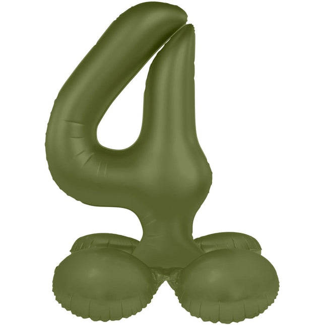 4 Jaar Cijfer Ballon Groen Mat 41cm van Folat koop je bij Partywinkel
