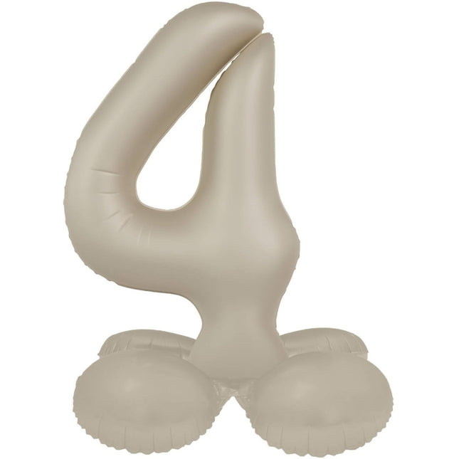 4 Jaar Cijfer Ballon Nude Mat 72cm van Folat koop je bij Partywinkel