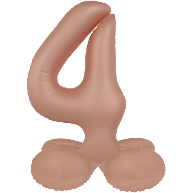 4 Jaar Cijfer Ballon Rose Goud Mat 41cm van Folat koop je bij Partywinkel