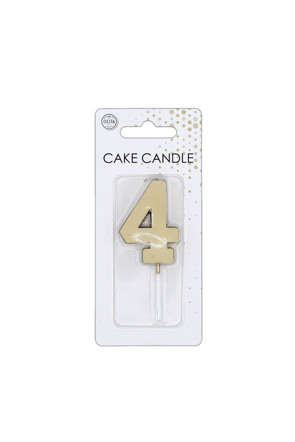 4 Kaars Goud Metallic 4,5cm van WeFiesta koop je bij Partywinkel