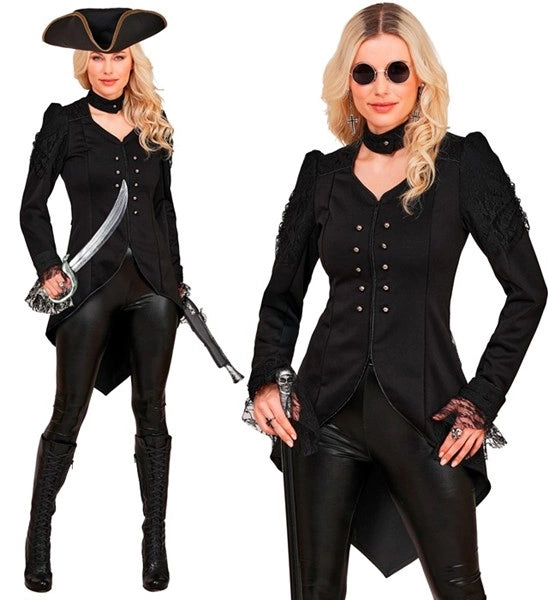 Women's Black Gothic Tailcoat