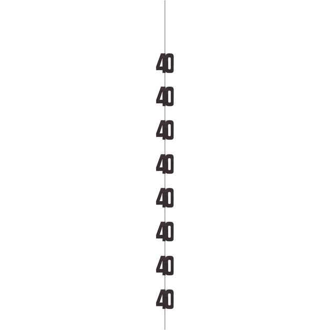 40 Jaar Hangdecoratie Zilver 1,52m van Unique koop je bij Partywinkel