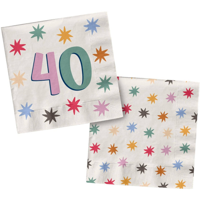 40 Jaar Servetten 33cm 20st van Folat koop je bij Partywinkel