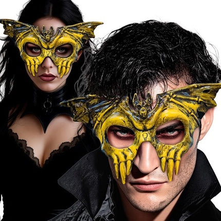 SKULL BAT EYE MASK - HARD PLASTIC