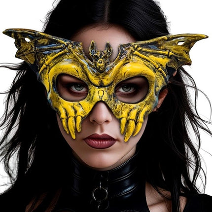 SKULL BAT EYE MASK - HARD PLASTIC