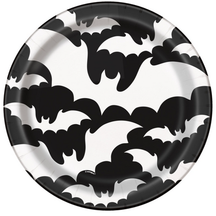 8 BATS HLWN 9" PLT