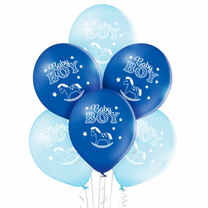Blue Balloons, Baby Boy, 30 cm, 10-pack