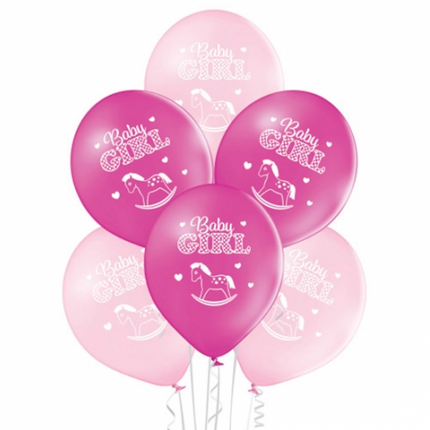 Pink Balloons for Baby Girls, 30 cm, 10-pack