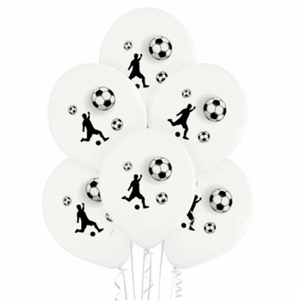 White Soccer Balloons, 30 cm, 10-pack