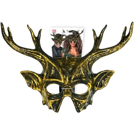 HORNED GOAT MASK - HARD PLASTIC