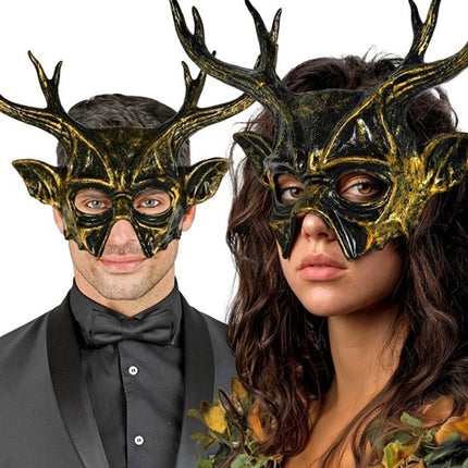 HORNED GOAT MASK - HARD PLASTIC