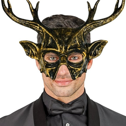 HORNED GOAT MASK - HARD PLASTIC