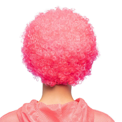 Neon Pink Curly UV Wig