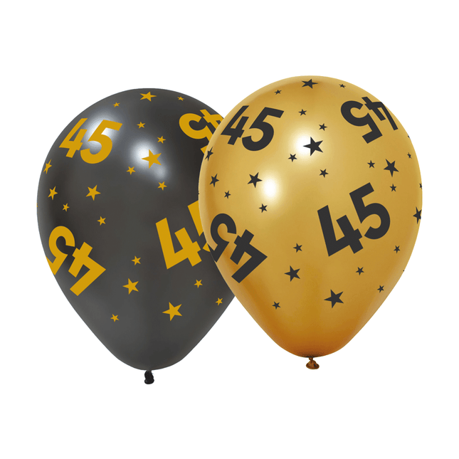 45 Jaar Ballonnen 31cm 6st van WeFiesta koop je bij Partywinkel