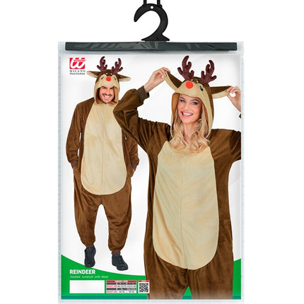 Brown Solid-Color Reindeer Costume