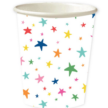 Kleurrijke Sterren Bekers 266ml 8st