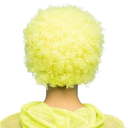 Curly Neon Yellow UV Wig