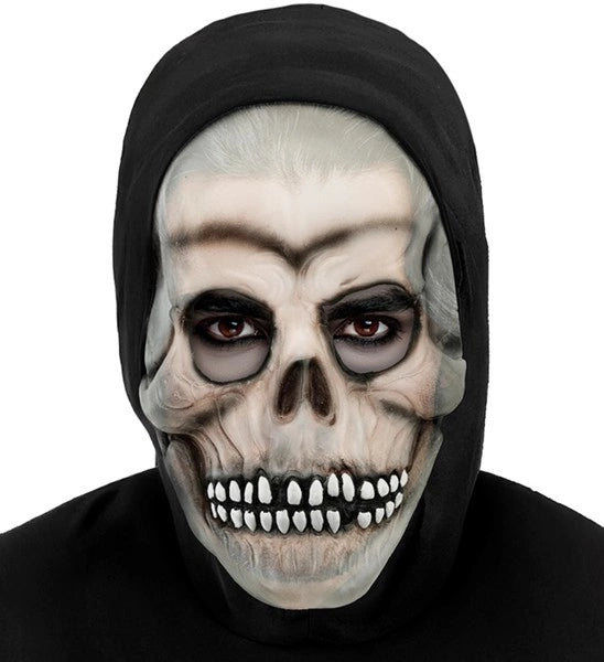 Halloween Skull Mask with Hood—Glow-in-the-Dark