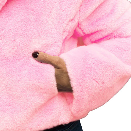 Fluffy Rave Jacket, Light Pink (M/L)