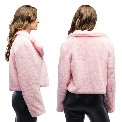 Fluffy Rave Jacket, Light Pink (M/L)