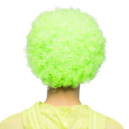 Curly Neon Green UV Wig