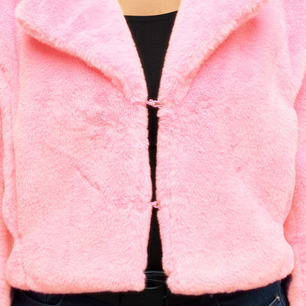 Fluffy Rave Jacket, Light Pink (M/L)