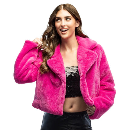 Fluffy Rave Pink Jacket (M/L)