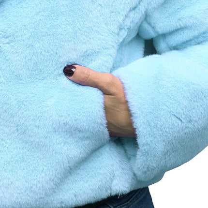 Fluffy Rave Jacket, Light Blue (M/L)
