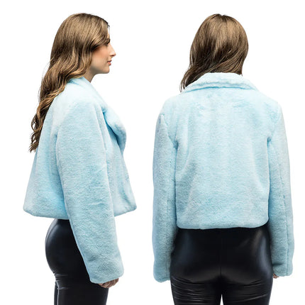 Fluffy Rave Jacket, Light Blue (M/L)