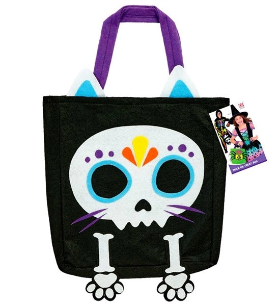 Trick-or-Treat Bag: Skeleton Cat