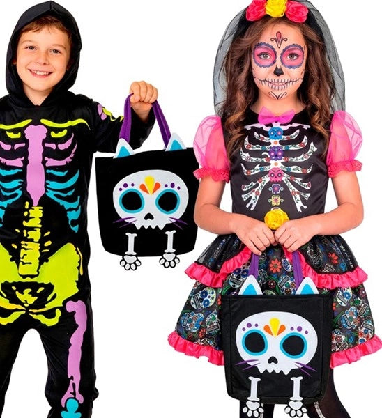 Trick-or-Treat Bag: Skeleton Cat