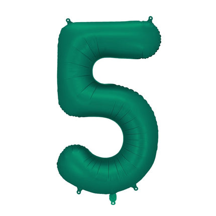 5 Jaar Cijfer Ballon Groen Leeg 86cm van Partydeco koop je bij Partywinkel