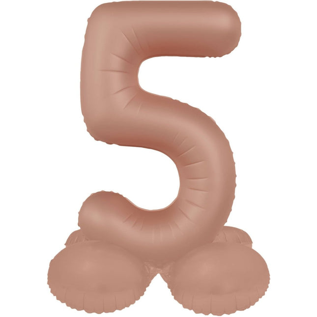 5 Jaar Cijfer Ballon Rose Goud Mat 72cm van Folat koop je bij Partywinkel