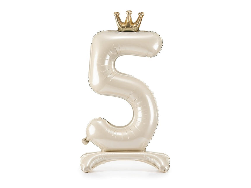 5 Jaar Helium Ballon Parelmoer Leeg 84cm van Partydeco koop je bij Partywinkel